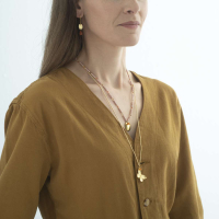 Prayer Carnelian goudkleurige ketting A Beautiful Story